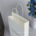 White Kraft Paper Bag with Custom Logo Print Shopping Bag